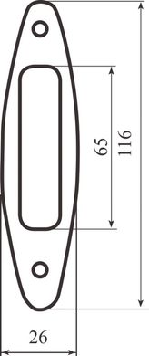 Ручка для розсувних дверей RDA SL-116 матова антична латунь (37619) 37619 фото