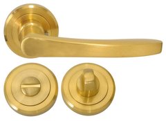 Дверна ручка RDA Nika з накладками-поворотниками золото (11624) 11624 фото