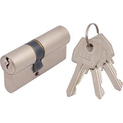 Цилиндр дверной AGB C603162232 64 mm, английский ключ, латунь/никель матовый (16081) 16081 фото