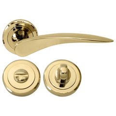 Дверна ручка RDA Novella PVD з накладками-поворотниками титанове золото (7772) 7772 фото