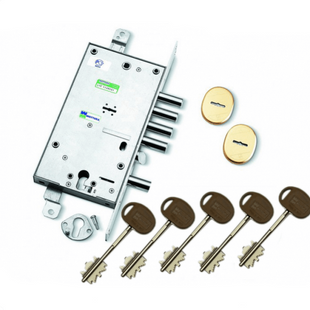 Mottura Art. 54797TBDR54 K Замок 4-клунь з клямкою і допом замком під євроциліндр (25495) 25495 фото