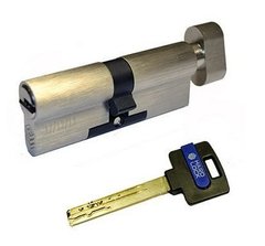 Дверной цилиндр HardLock K-серия 90мм (35х55Т) Сатин (ключ-тумблер) HL1236 фото
