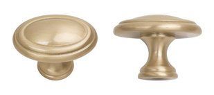 Меблева ручка Ompporro 016340S KNOB 40 мм, матова латунь 21301 фото