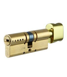 Цилиндр MUL-T-LOCK INTERACTIVE+ XP 54 мм ( 27x27T ) Ключ-Тумблер 3KEY CAM30 Латунь / Латунь полированная MTL7000011866 фото