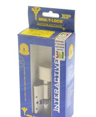 Циліндр MUL-T-LOCK INTERACTIVE+ XP 76 мм (43x33T) Ключ-Тумблер 3in1 3KEY+1KEY+1KEY CGW Нікель сатин / Нікель сатин MTL7000006978 фото