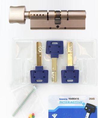 Циліндр MUL-T-LOCK INTERACTIVE+ XP 105 мм (60x45T) Ключ-Тумблер 3KEY CAM30 Нікель сатин / Нікель сатин MTL7000002243 фото