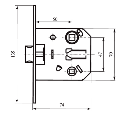 Механизм с ручкой RDA ImolaW WC античная латунь (31312) 31312 фото
