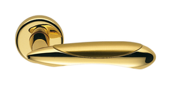 Дверна ручка Colombo Design Talita LC21 полірована латунь/матове золото (2821) 2821 фото