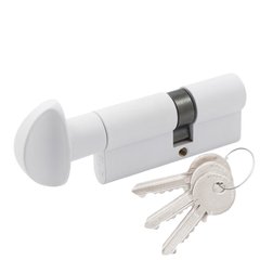 Циліндр Cortelezzi 117F 30x30 ключ/поворотник білий (52655) 52655 фото