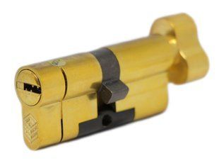 Дверний циліндр HardLock K-series 80мм (45х35Т) Золотий (ключ-тумблер) new-80-45x35tg фото
