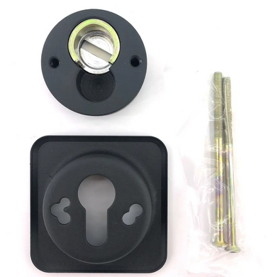 Броненакладка Protect 18mm c кольцом (без ответной части), квадратная, BLACK черная 51117 фото
