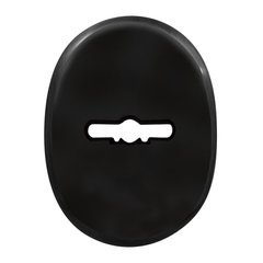 Декоративная накладка круглая под сувальдный ключ чёрный мат (58252) 58252 фото