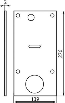 Mottura Art. 94055 Марганцева пластина 139х276х2mm DX (для замка 54.797,54.587) (16052) 16052 фото