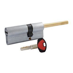 Циліндр Securemme 3200QCS30451X5 К2 30/45 мм 5 ключів +1 монтажний ключ, з штоком, матовий хром 50089 фото