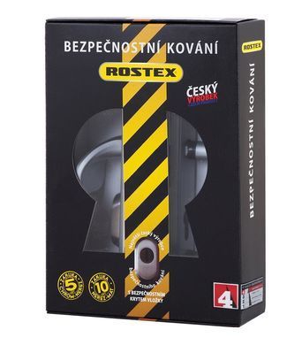 Фурнітура захисна ROSTEX DECOR R fix-mov DIN PLATE 72мм Хром_сатин 23мм 40-45мм 4клас Ovalne/Baryt CR_SAT Комплект RST-4042547403 фото