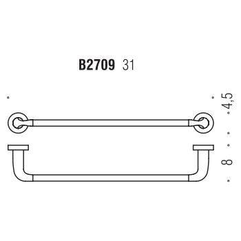 Тримач рушників Colombo Design Basic B2709 (35324) 35324 фото