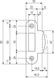 AGB Art. B010001393 Ответная планка к механизму, черная, с полукруглым отбойником, 8мм (50279)