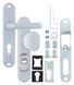 Фурнітура захисна ROSTEX DECOR R fix-mov DIN PLATE 72мм Хром_сатин 23мм 40-45мм 4клас Ovalne/Baryt CR_SAT Комплект